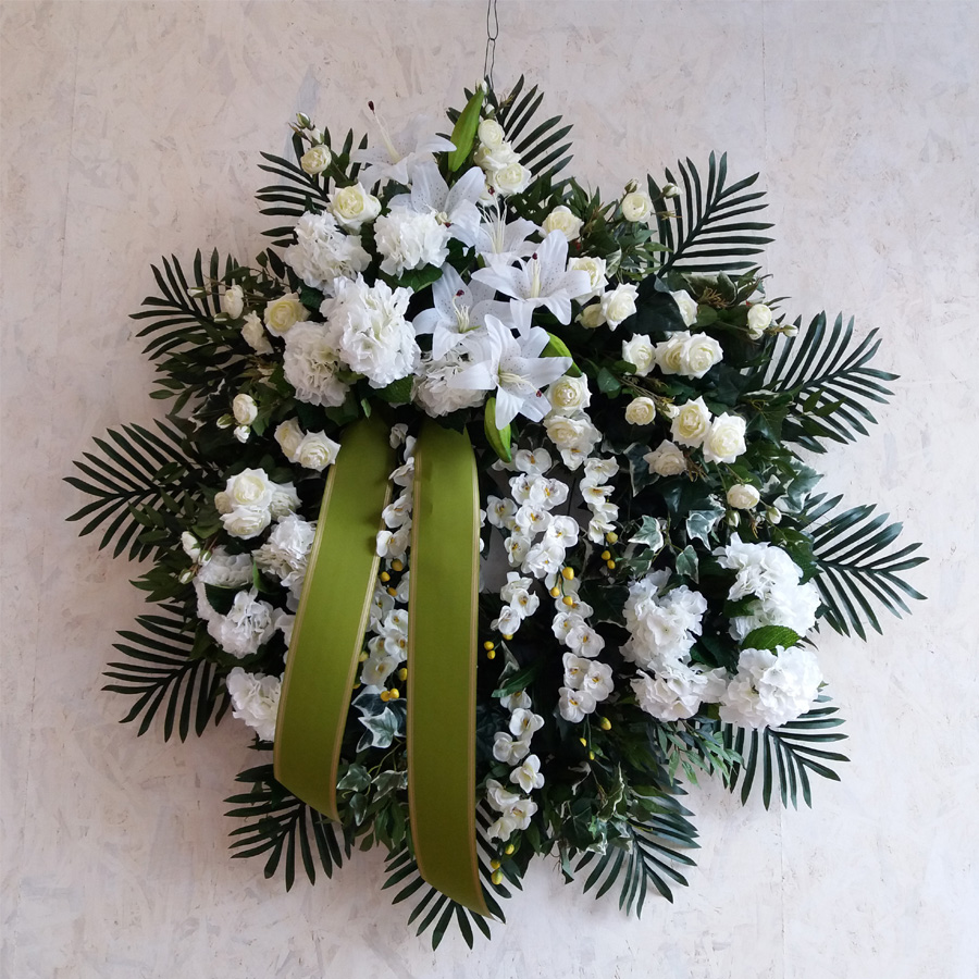 Corona funebre fiori artificiali